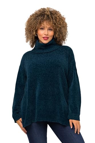 Ulla Popken Damen Chenille, Oversized, Stehkragen, Langarm Pullover, Petrol, 54-56 Ulla Popken Damen Chenille, Oversized, Stehkragen, Langarm Pullover, Petrol, 54-56 von Ulla Popken