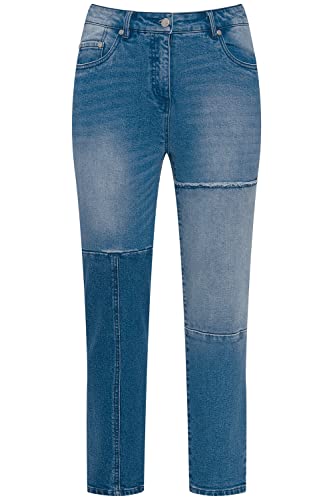 Ulla Popken Damen Denim mit Patch Jeans, Blue Denim, 46 EU von Ulla Popken