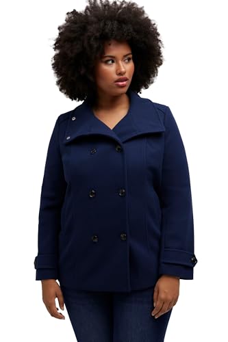 Ulla Popken Damen Doppelreiher Jacke, Marine, 42-44 von Ulla Popken