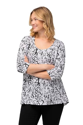 Ulla Popken Damen Druck und 3/4 Arm, A-LINE T-Shirts, schneeweiß, 62-64 Ulla Popken Damen Druck und 3/4 Arm, A-LINE T-Shirts, schneeweiß, 62-64 von Ulla Popken