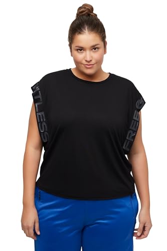 Ulla Popken Damen Flügel-shirt, Cropped T Shirts, Schwarz, 46-48 EU von Ulla Popken