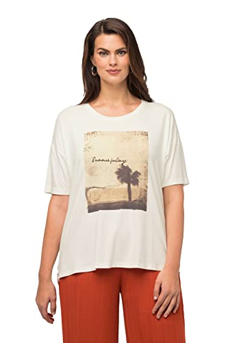 Ulla Popken Damen Front Print T-Shirt, Offwhite, 50-52 von Ulla Popken