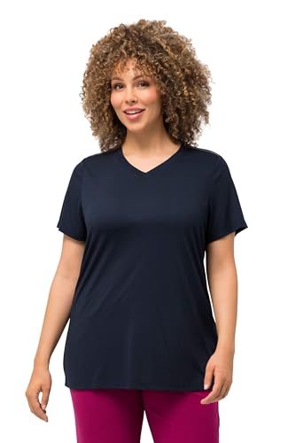 Ulla Popken Damen Funktionsshirt, Antibakteriell, V-Ausschnitt, Halbarm T-Shirt, Marine, 50-52 Ulla Popken Damen Funktionsshirt, Antibakteriell, V-Ausschnitt, Halbarm T-Shirt, Marine, 50-52 von Ulla Popken