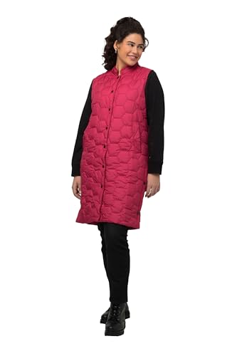 Ulla Popken Damen GRS Hyprar Wabensteppweste mit Stehkragen, Wasserabweisend Westen, Salsa, 54-56 Ulla Popken Damen GRS Hyprar Wabensteppweste mit Stehkragen, Wasserabweisend Westen, Salsa, 54-56 von Ulla Popken