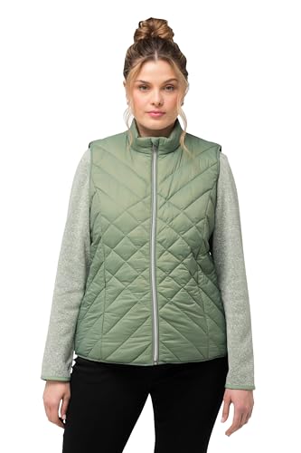 Ulla Popken Damen HYPRAR Steppweste, wasserabweisend, Stehkragen, recycelt Westen, mintgrün, 46-48 Ulla Popken Damen HYPRAR Steppweste, wasserabweisend, Stehkragen, recycelt Westen, mintgrün, 46-48 von Ulla Popken