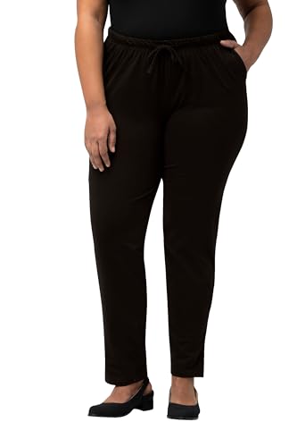 Ulla Popken Damen Hosen, Schwarz, 25/26 EU von Ulla Popken