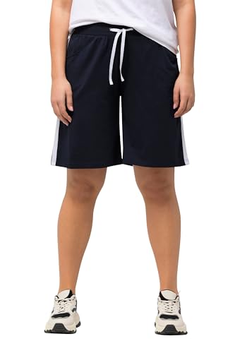 Ulla Popken Damen Jerseyshorts, weites Bein, Kontraststreifen 832199 Hose, Schwarz, 40W x 32L Ulla Popken Damen Jerseyshorts, weites Bein, Kontraststreifen 832199 Hose, Schwarz, 40W x 32L von Ulla Popken