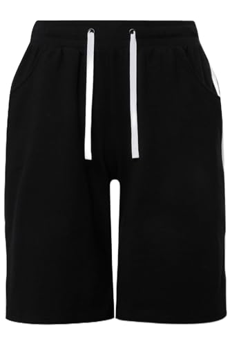 Ulla Popken Damen Jerseyshorts, weites Bein, Kontraststreifen 832199 Hose, Schwarz, 56W / 32L Ulla Popken Damen Jerseyshorts, weites Bein, Kontraststreifen 832199 Hose, Schwarz, 56W / 32L von Ulla Popken