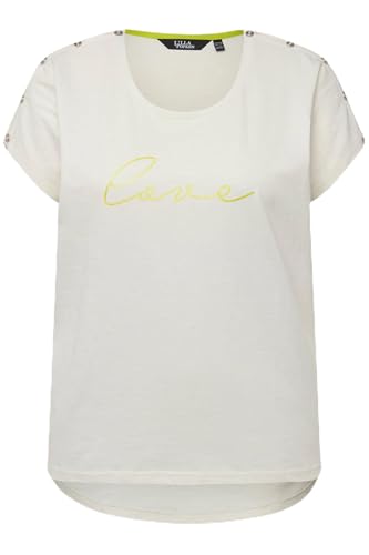 Ulla Popken Damen Knopfleiste und Print, Oversized T-Shirt, Offwhite, 58-60 Ulla Popken Damen Knopfleiste und Print, Oversized T-Shirt, Offwhite, 58-60 von Ulla Popken