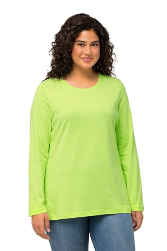 Ulla Popken Damen Langarm T-Shirts, limettengrün, 46-48 von Ulla Popken