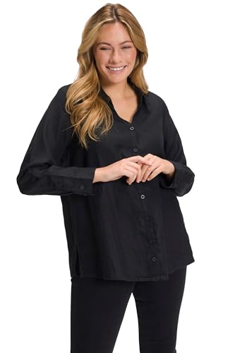 Ulla Popken Damen Leinenbluse Blusen, Schwarz, 50-52 Ulla Popken Damen Leinenbluse Blusen, Schwarz, 50-52 von Ulla Popken