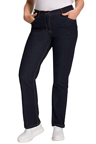 Ulla Popken Damen Straight-jeans Jeans, Dark Blue Denim, 36W / 32L EU von Ulla Popken