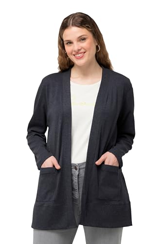 Ulla Popken Damen Mit Rippe 830275 Sweatjacke, Schwarz, 46-48 EU Ulla Popken Damen Mit Rippe 830275 Sweatjacke, Schwarz, 46-48 EU von Ulla Popken