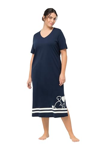 Ulla Popken Damen Nightgown, Maritime Nachthemd, Nachtblau, 42-44 von Ulla Popken