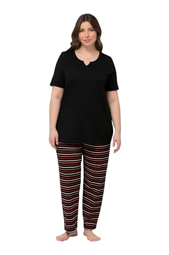 Ulla Popken Damen Pyjama, Stripes Pyjamaset, Schwarz, 46-48 Ulla Popken Damen Pyjama, Stripes Pyjamaset, Schwarz, 46-48 von Ulla Popken