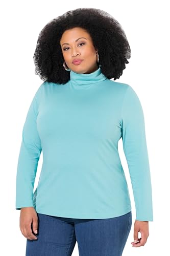 Ulla Popken Damen Shirt, Rollkragen, Slim, Langarm Basic-Shirtrolli, Mintgrün, 46-48 EU Ulla Popken Damen Shirt, Rollkragen, Slim, Langarm Basic-Shirtrolli, Mintgrün, 46-48 EU von Ulla Popken