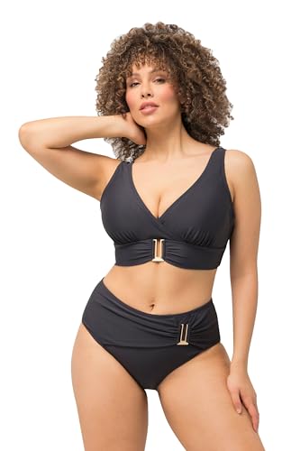 Ulla Popken Damen Sophia, Schnalle Bikini, Schwarz, 50 von Ulla Popken