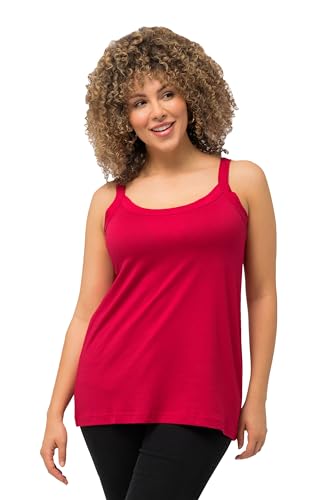 Ulla Popken Damen Spaghetti-Top Trägershirt/Cami Shirt, Rot, 50-52 von Ulla Popken