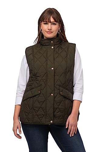 Ulla Popken Damen Steppweste, Wasserabweisend, Fasanen-Futter, Ärmellos Jacke, Dunkles Olivgrün, 48-50 Ulla Popken Damen Steppweste, Wasserabweisend, Fasanen-Futter, Ärmellos Jacke, Dunkles Olivgrün, 48-50 von Ulla Popken