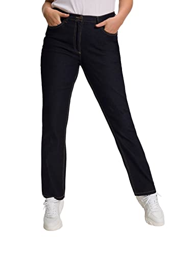 Ulla Popken Damen Jeans Hose, Dark Blue Denim, 38W / 30L (Markengröße: 24 EU) von Ulla Popken