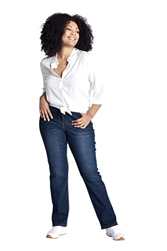 Ulla Popken Damen Straight-jeans Hose, Blue Denim, 36W / 34L EU Ulla Popken Damen Straight-jeans Hose, Blue Denim, 36W / 34L EU von Ulla Popken