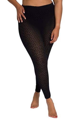 Ulla Popken Damen Strumpf-Leggings Strumpfhose, Semi Opaque, Schwarz, 42-44 von Ulla Popken