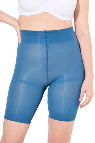Ulla Popken Damen Strumpf-Radler, 80 den, Oberschenkelschutz, Knielang Fashion, Mittelblau, 46-48 Ulla Popken Damen Strumpf-Radler, 80 den, Oberschenkelschutz, Knielang Fashion, Mittelblau, 46-48 von Ulla Popken