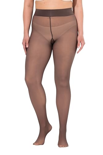 Ulla Popken Damen Strumpfhose, Transparente Optik, Innen Hautfarben, Mahagonibraun, 50-52 EU Ulla Popken Damen Strumpfhose, Transparente Optik, Innen Hautfarben, Mahagonibraun, 50-52 EU von Ulla Popken