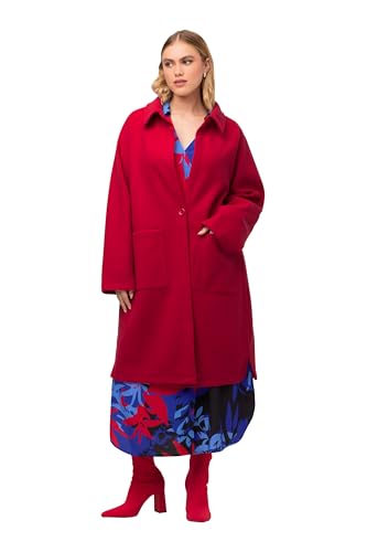 Ulla Popken Damen Sweatmantel Sweatjacke, rot, 50-52 Ulla Popken Damen Sweatmantel Sweatjacke, rot, 50-52 von Ulla Popken