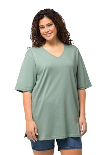 Ulla Popken Damen T, V-Ausschnitt, Relaxed, Halbarm Shirt Tight, helles moosgrün, 66-68 Ulla Popken Damen T, V-Ausschnitt, Relaxed, Halbarm Shirt Tight, helles moosgrün, 66-68 von Ulla Popken