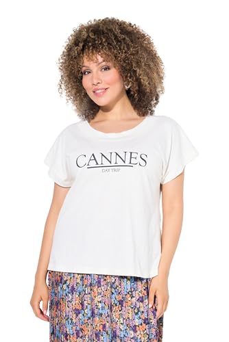 Ulla Popken Damen T-Shirt, Schriftmotiv, Oversized, Rundhals, Halbarm, Offwhite, 54-56 EU Ulla Popken Damen T-Shirt, Schriftmotiv, Oversized, Rundhals, Halbarm, Offwhite, 54-56 EU von Ulla Popken