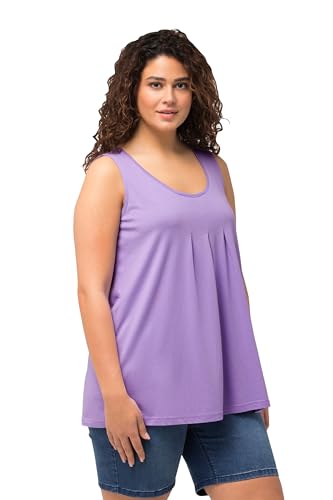 Ulla Popken Damen Top, Zierfalten, A-Linie, Rundhals, Ärmellos, Modal Top Fältchen, Blaues Flieder, 46-48 Große Größen EU Ulla Popken Damen Top, Zierfalten, A-Linie, Rundhals, Ärmellos, Modal Top Fältchen, Blaues Flieder, 46-48 Große Größen EU von Ulla Popken