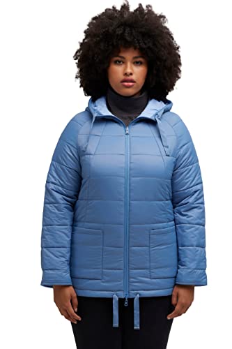 Ulla Popken Damen Wendejacke mit Motiv im Rückteil Jacke, denimblau, 42-44 von Ulla Popken