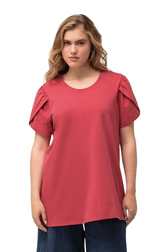 Ulla Popken Damen drapiertem Arm,A-Line T-Shirt, Rot, 58-60 Ulla Popken Damen drapiertem Arm,A-Line T-Shirt, Rot, 58-60 von Ulla Popken