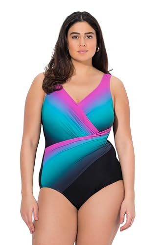 Ulla Popken Damen große Größen Übergrößen Plus Size Badeanzug, Drapierung, Farbverlauf, Softcups, recycelt schwarz 54 837691100-54 Ulla Popken Damen große Größen Übergrößen Plus Size Badeanzug, Drapierung, Farbverlauf, Softcups, recycelt schwarz 54 837691100-54 von Ulla Popken