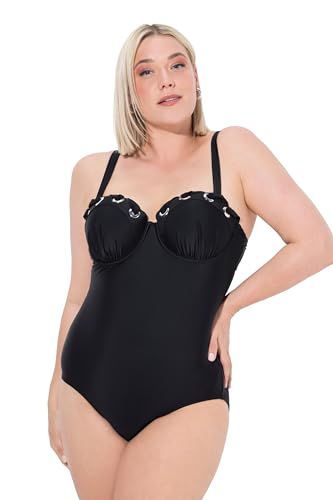 Ulla Popken Damen große Größen Übergrößen Plus Size Badeanzug Chloe, Lacing Detail Ulla Popken Damen große Größen Übergrößen Plus Size Badeanzug Chloe, Lacing Detail von Ulla Popken