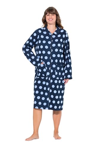 Ulla Popken Damen große Größen Übergrößen Plus Size Bademantel, Punkte, Hemdkragen, 2-Wege-Zipper Ulla Popken Damen große Größen Übergrößen Plus Size Bademantel, Punkte, Hemdkragen, 2-Wege-Zipper von Ulla Popken