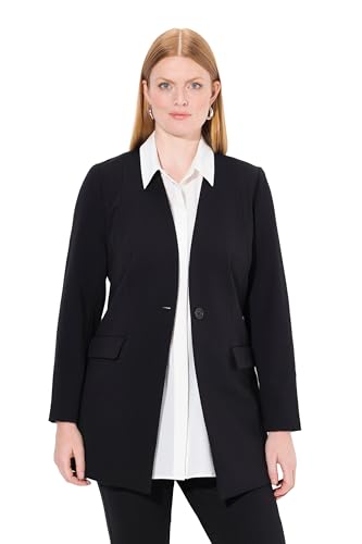 Ulla Popken Damen große Größen Übergrößen Plus Size Blazer, Punto di Roma, V-Ausschnitt, Knopfverschluss Ulla Popken Damen große Größen Übergrößen Plus Size Blazer, Punto di Roma, V-Ausschnitt, Knopfverschluss von Ulla Popken