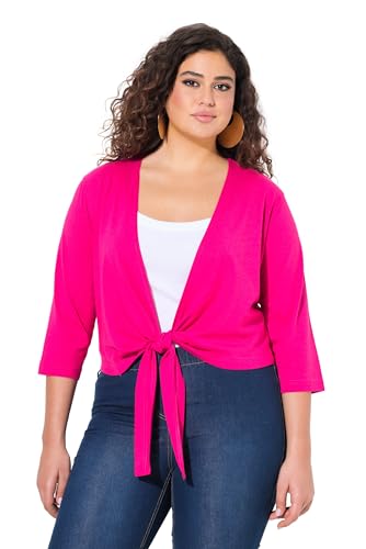 Ulla Popken Damen große Größen Übergrößen Plus Size Bolero, Kurze Jacke, Jersey, 3/4-Arm, Saumknoten Ulla Popken Damen große Größen Übergrößen Plus Size Bolero, Kurze Jacke, Jersey, 3/4-Arm, Saumknoten von Ulla Popken