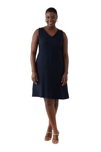Ulla Popken Damen große Größen Übergrößen Plus Size Bouclé-Kleid, A-Linie, V-Ausschnitt, ärmellos, Taschen Nachtblau 42+ 824523129-42+ Ulla Popken Damen große Größen Übergrößen Plus Size Bouclé-Kleid, A-Linie, V-Ausschnitt, ärmellos, Taschen Nachtblau 42+ 824523129-42+ von Ulla Popken