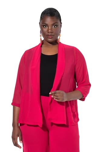 Ulla Popken Damen große Größen Übergrößen Plus Size Chiffonjacke, Oversized, Schalkragen, 3/4-Arm hellrot 50+ 817211520-50+ Ulla Popken Damen große Größen Übergrößen Plus Size Chiffonjacke, Oversized, Schalkragen, 3/4-Arm hellrot 50+ 817211520-50+ von Ulla Popken