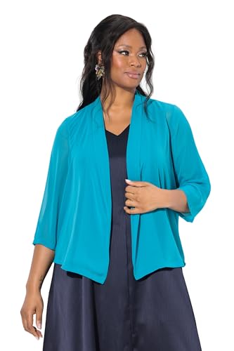 Ulla Popken Damen große Größen Übergrößen Plus Size Chiffonjacke, Oversized, Schalkragen, 3/4-Arm royal blau 46+ 817211767-46+ Ulla Popken Damen große Größen Übergrößen Plus Size Chiffonjacke, Oversized, Schalkragen, 3/4-Arm royal blau 46+ 817211767-46+ von Ulla Popken