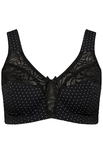 Ulla Popken Damen große Größen Übergrößen Plus Size Entlastungs-BH, Spitze, ohne Bügel, Cup C - F schwarz 90F 830454100-90F Ulla Popken Damen große Größen Übergrößen Plus Size Entlastungs-BH, Spitze, ohne Bügel, Cup C - F schwarz 90F 830454100-90F von Ulla Popken