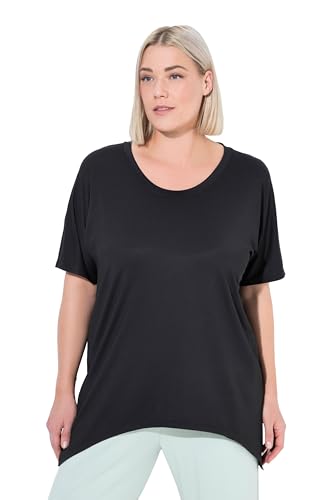 Ulla Popken Damen große Größen Übergrößen Plus Size Funktions-Shirt, Zipfelsaum, Rundhals, Fledermaus-Halbarm schwarz 58+ 839578100-58+ Ulla Popken Damen große Größen Übergrößen Plus Size Funktions-Shirt, Zipfelsaum, Rundhals, Fledermaus-Halbarm schwarz 58+ 839578100-58+ von Ulla Popken