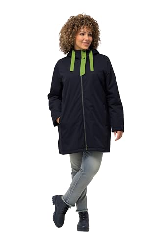 Ulla Popken Damen große Größen Übergrößen Plus Size HYPRAR Outdoorjacke, wasserdicht, 2-Wege-Zipper Marine 50+ 815405130-50+ von Ulla Popken