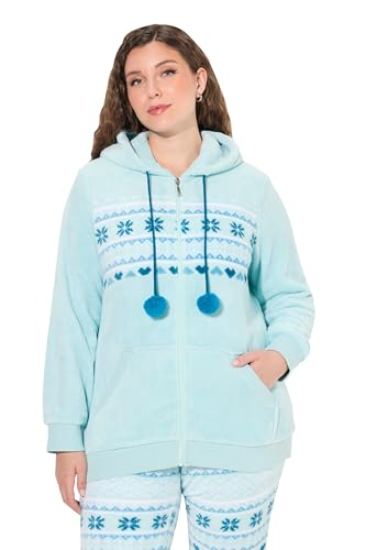 Ulla Popken Damen große Größen Übergrößen Plus Size Homewear-Jacke, Plüsch, Norweger, Kapuze, recycelt Baby blau 50+ 834562700-50+ Ulla Popken Damen große Größen Übergrößen Plus Size Homewear-Jacke, Plüsch, Norweger, Kapuze, recycelt Baby blau 50+ 834562700-50+ von Ulla Popken