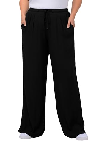 Ulla Popken Damen große Größen Übergrößen Plus Size Hose Rose, weites Bein, Elastikbund, Tunnelzug, Viskose schwarz 25/26 709944100-25+ Ulla Popken Damen große Größen Übergrößen Plus Size Hose Rose, weites Bein, Elastikbund, Tunnelzug, Viskose schwarz 25/26 709944100-25+ von Ulla Popken