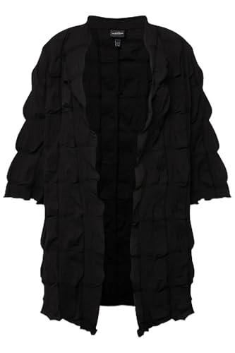 Ulla Popken Damen große Größen Übergrößen Plus Size Jacke, 3D Struktur, A-Linie, V-Ausschnitt, 3/4-Arm schwarz 50+ 829575130-50+ Ulla Popken Damen große Größen Übergrößen Plus Size Jacke, 3D Struktur, A-Linie, V-Ausschnitt, 3/4-Arm schwarz 50+ 829575130-50+ von Ulla Popken