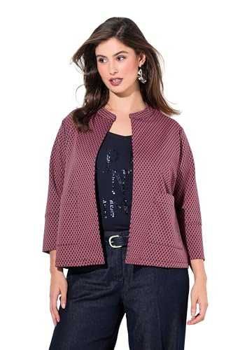 Ulla Popken Damen große Größen Übergrößen Plus Size Jacquard-Jacke, offene Form, Rundhals, 3/4-Arm Marine 42+ 836245130-42+ Ulla Popken Damen große Größen Übergrößen Plus Size Jacquard-Jacke, offene Form, Rundhals, 3/4-Arm Marine 42+ 836245130-42+ von Ulla Popken