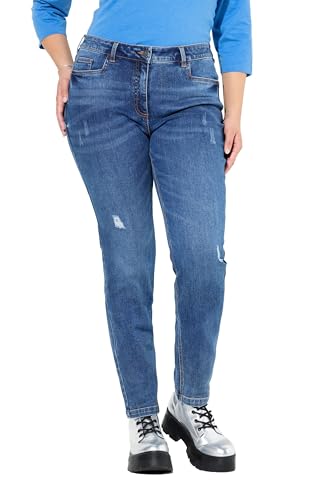 Ulla Popken Damen große Größen Übergrößen Plus Size Jeans Sarah, Destroy-Effekte, schmales Bein, Komfortbund Blue Denim 58 833211902-58 Ulla Popken Damen große Größen Übergrößen Plus Size Jeans Sarah, Destroy-Effekte, schmales Bein, Komfortbund Blue Denim 58 833211902-58 von Ulla Popken